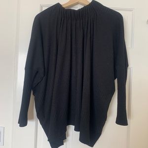 Meg Shop Black Casual Sweater with Pockets